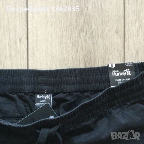 НОВИ оригинални черни къси панталони / бермуди HURLEY размер L от САЩ, снимка 5 - Спортни дрехи, екипи - 45762182