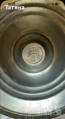 Свещник от калай винтидж, снимка 5 - Декорация за дома - 50591524