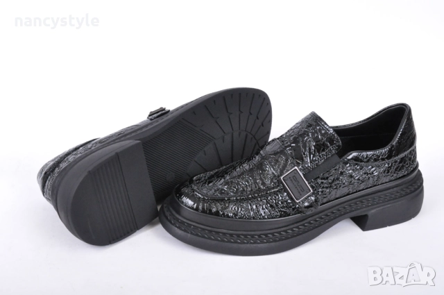 НОВО! Дамски обувки намачкан лак, снимка 4 - Дамски елегантни обувки - 51719659