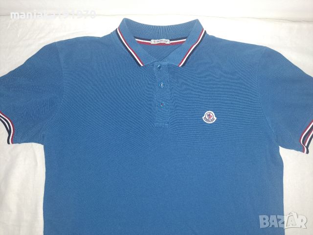 Moncler maglia polo manica corta  (L) мъжка спортна тениска, снимка 2 - Тениски - 46628995