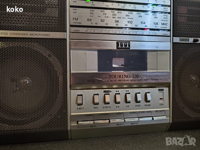 Ретро радио касетофон ITT, снимка 5 - Радиокасетофони, транзистори - 50711820