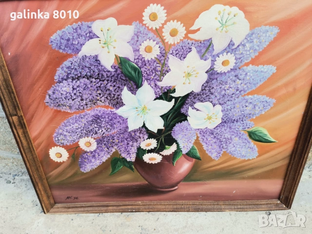 Стара красива картина, снимка 2 - Антикварни и старинни предмети - 53578749