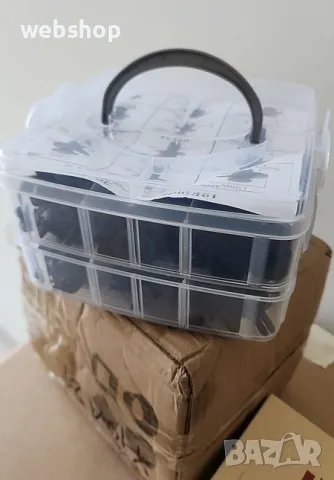 Комплект от 620 части, скоби, щипки и пластмасови щифтове за фиксиране на кола, снимка 3 - Аксесоари и консумативи - 49720328