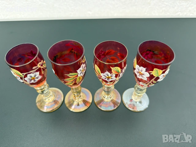 Стари винтидж чаши за аператив / ликьор. №8130, снимка 5 - Антикварни и старинни предмети - 54298312