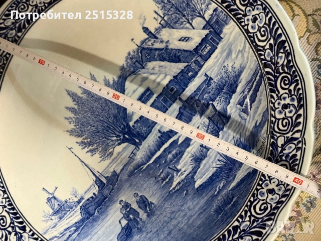 красива огромна чиния за стена , снимка 3 - Антикварни и старинни предмети - 52099740