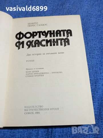 Бенито Галдос - Фортуната и Хасинта , снимка 4 - Художествена литература - 53823534