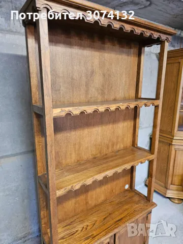 Библиотека в стил Рустик изработена изцяло от дърво, снимка 2 - Секции и витрини - 49667995