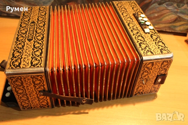 Акордеон Hohner - (диатонична хармоника), снимка 3 - Антикварни и старинни предмети - 53533764