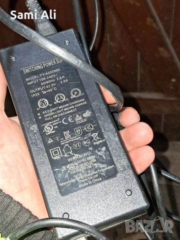 Зарядно устройство за електрически велосипед / скутер 42V 2A (3-pin), снимка 7 - Велосипеди - 53893579