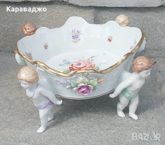 Порцеланова Фруктиера/Бонбониера, снимка 3 - Декорация за дома - 51153234