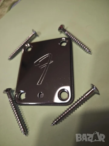 Плочка (Neck Plate)  F Logo във '70s Vintage стил с 5 дупки