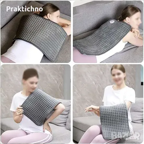 Електрическа възглавница, 85 W, 60x30 см, 10 Температурни нива, сива, снимка 6 - Други - 48702796