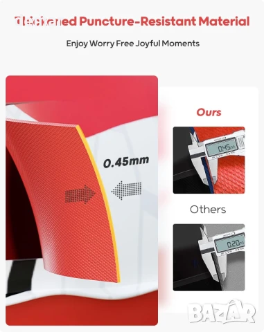 Надуваем двоен воден дюшек QPAU, капацитет 270 кг, 273 см, с ергономична облегалка, охладител, снимка 2 - Водни спортове - 50445600