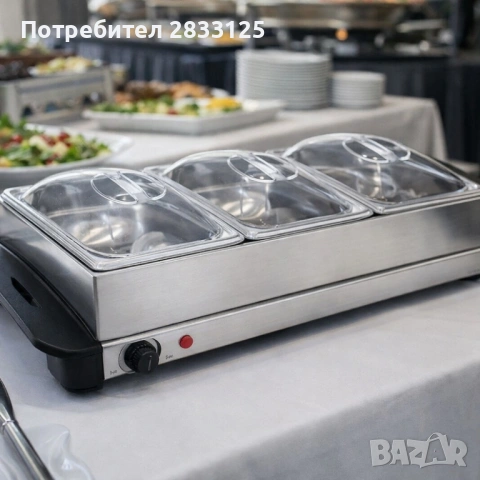 Електрически нагревател за бюфет 2 в 1 - винаги топла храна, снимка 5 - Отоплителни печки - 53659016