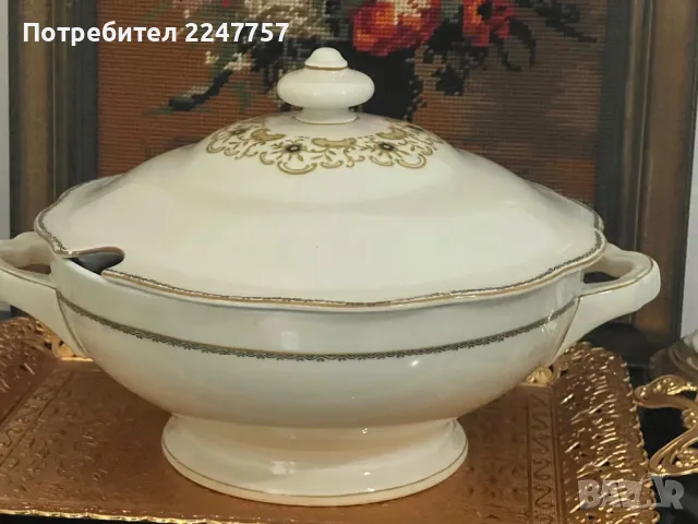 Бароков античен супник KPM 1920-1930, снимка 1