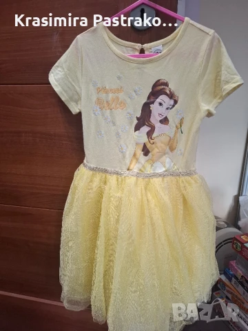 Детски рокли с тюл и картинки на принцеси, снимка 3 - Детски рокли и поли - 51254621