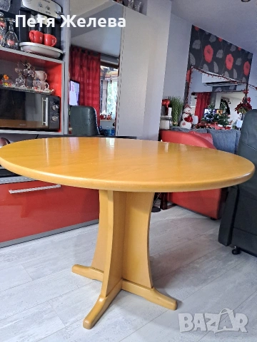 Къгла трапезна маса от дърво/масив- Австрия , снимка 11 - Маси - 53128785