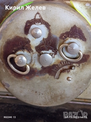 Стар механичен будилник СЛАВА СССР рядък за части ремонт КОЛЕКЦИЯ 43740, снимка 5 - Антикварни и старинни предмети - 51952674