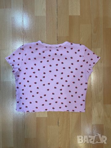 Розова тениска , снимка 3 - Тениски - 45356388