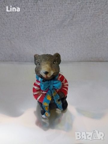   vintage figure fine art mouse , мишка миниатюрна фигурка - сувенир , снимка 5 - Антикварни и старинни предмети - 46321010