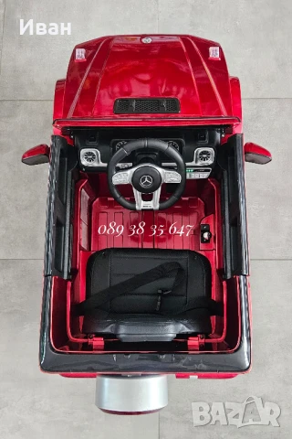 ПОСЛЕДНИ 2 БР!ТОП ЦЕНА!НОВО!Акумулаторен джип Mercedes G63 AMG с 12V батерия,EVA гуми,металик, снимка 10 - Електрически играчки - 51187648
