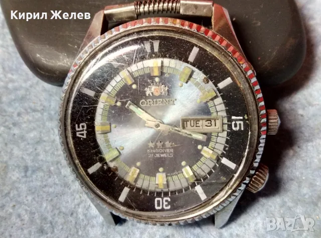 ORIENT KING DIVER 21 JEWELS Стар Рядък Винтидж Модел Японски Часовник Ориент Автоматик 48689, снимка 11 - Антикварни и старинни предмети - 48148589