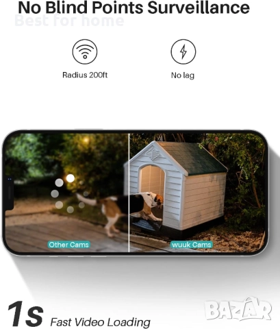 WUUK 2K HD Wi-Fi звънец с камера, снимка 4 - Други - 52367774