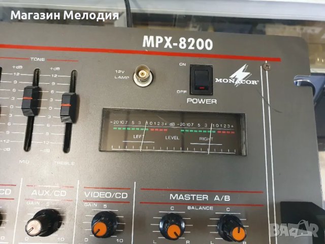 Смесителен пулт / Миксер MONACOR MPX-8200 professional stereo mixer ​В перфектно техническо и много , снимка 2 - Ресийвъри, усилватели, смесителни пултове - 47862810