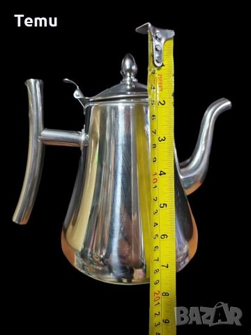 Красив чайник от неръждаема стомана в комплект със специално пригодена за дизайна цетка за чай. 🔥 Из, снимка 6 - Други - 45566749