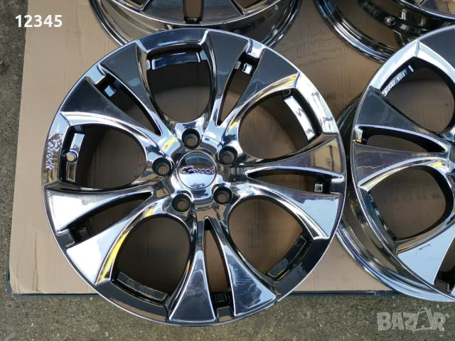 нови никелирани джанти BROCK 17’’5x114,3 -№774, снимка 7 - Гуми и джанти - 49780399