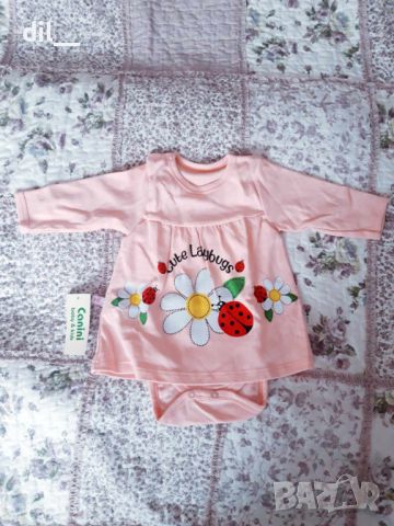ЛОТ бебешки летни дрехи за момиче бодита рокли, снимка 11 - Комплекти за бебе - 46386761