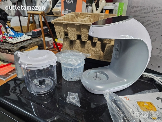 Многофункционален уред за приготвяне на здравословна бебешка храна 7 в 1 Sweety Fox, Без BPA, снимка 9 - Прибори, съдове, шишета и биберони - 53389397