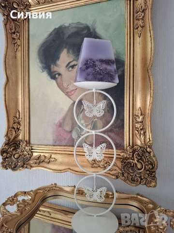 Красив метален свещник 