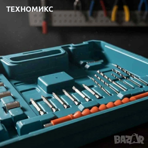 Комплект акумулаторна бормашина с двойна батерия и безчетков мотор, снимка 12 - Други инструменти - 53787357