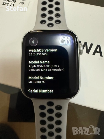 watch Apple SE Gen2 Cell 44mm Гаранция 1г, снимка 2 - Мъжки - 52944668