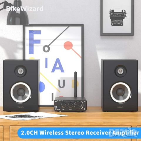 Fosi Audio BT10A Bluetooth 5.0 стерео аудио усилвател приемник 2 канала НОВ, снимка 6 - Други - 46413294
