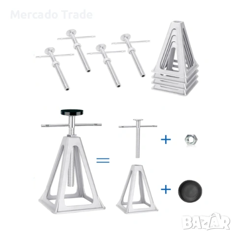 Комплект стабилизатор за каравана Mercado Trade, 4бр., Регулируеми, снимка 2 - Аксесоари и консумативи - 54283902