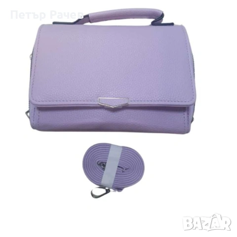 Стилна и компактна к. дамска чанта за през рамо с дълга дръжка., снимка 6 - Чанти - 53759372