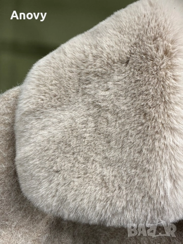 Дамско палто с пухена яка – 65 лв (2 цвята, универсален размер), снимка 7 - Палта, манта - 52583225