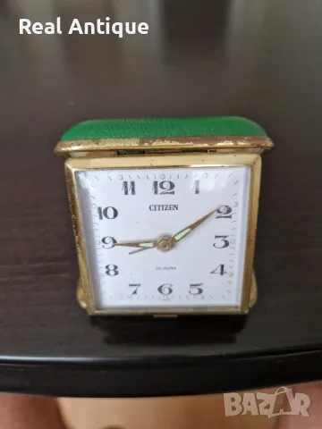 Рядък антикварен колекционерски японски туристически будилник CITIZEN , снимка 2 - Антикварни и старинни предмети - 50007809