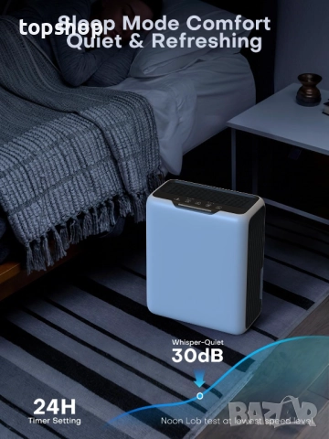 Чисто нов влагоуловител CONOPUPlus Влагоабсорбатор, 3000 мл 20㎡, 30 dB режим на заспиване, 6-24-часо, снимка 4 - Абсорбатори - 52694971