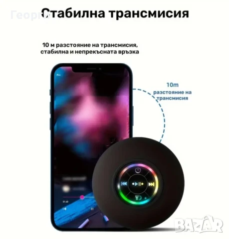 Мини LED колонка - водоустойчива за баня, снимка 4 - Тонколони - 51065895