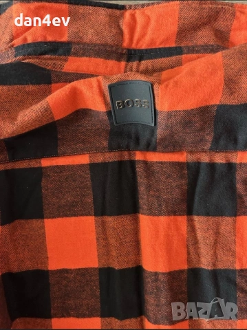 Карирана риза-яке BOSS Orange, снимка 8 - Якета - 54196517