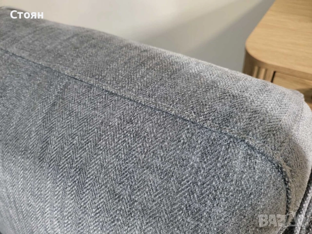 Сив диван от плат тройка с функция сън "Optimus", снимка 7 - Дивани и мека мебел - 53698952