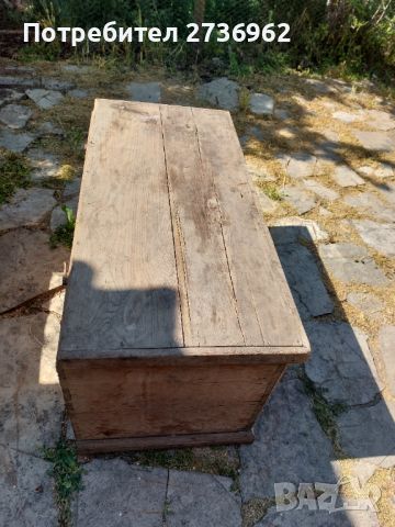 Старинен дървен сандък , снимка 4 - Антикварни и старинни предмети - 45763456