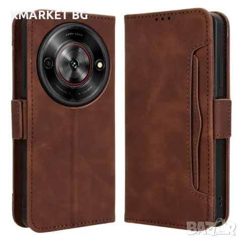 ZTE Blade A75 5G nubia Focus Leather Magnetic Wallet Кожен Калъф и Протектор, снимка 3 - Калъфи, кейсове - 47730370