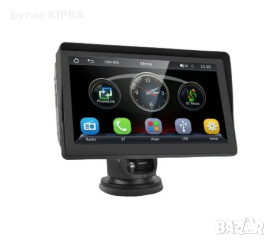 Монитор за кола, 7 инча екран, 1024x600 резолюция, MP5, Carplay, Android Auto, GPS, Bluetooth, Радио, снимка 3 - Аксесоари и консумативи - 47495076