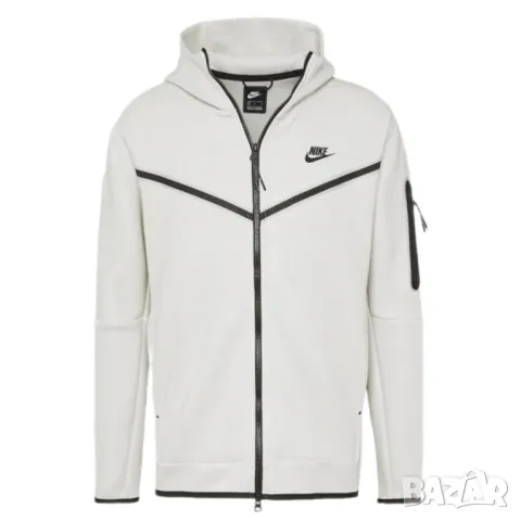 Оригинално мъжко горнище Nike Tech Fleece Light Bone | L размер, снимка 2 - Суичъри - 47046381