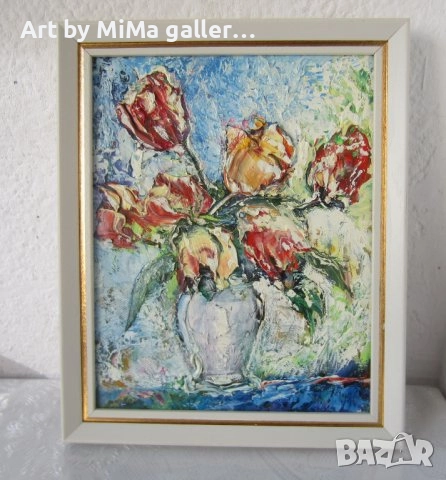 Различни картини: Цветя ваза букет, flower, flowers, painting - Мима / Art by MiMa, paintings, снимка 11 - Картини - 31909927