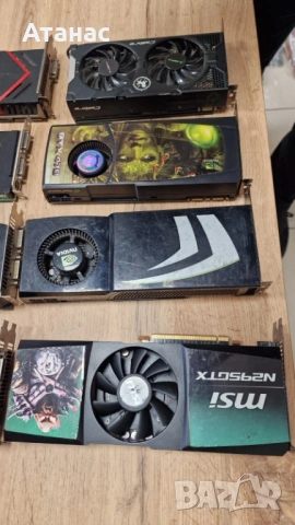 8 редки графични карти NVIDIA (GTX 295, 470, 9800 GT и други) – НЕРАБОТЕЩИ, снимка 5 - Видеокарти - 54218749